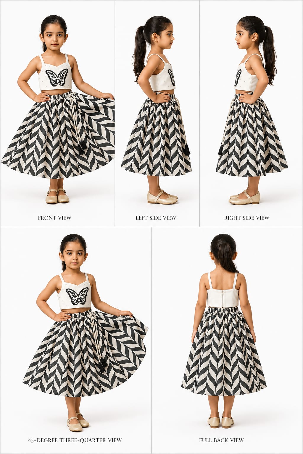 Pre Order : Adjustable Straps Top And Dual Tone Printed Lehenga
