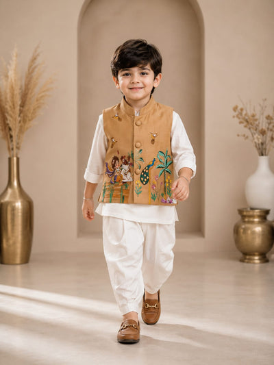 Pre Order: Vrindavan Tales Kurta Set with Jacket
