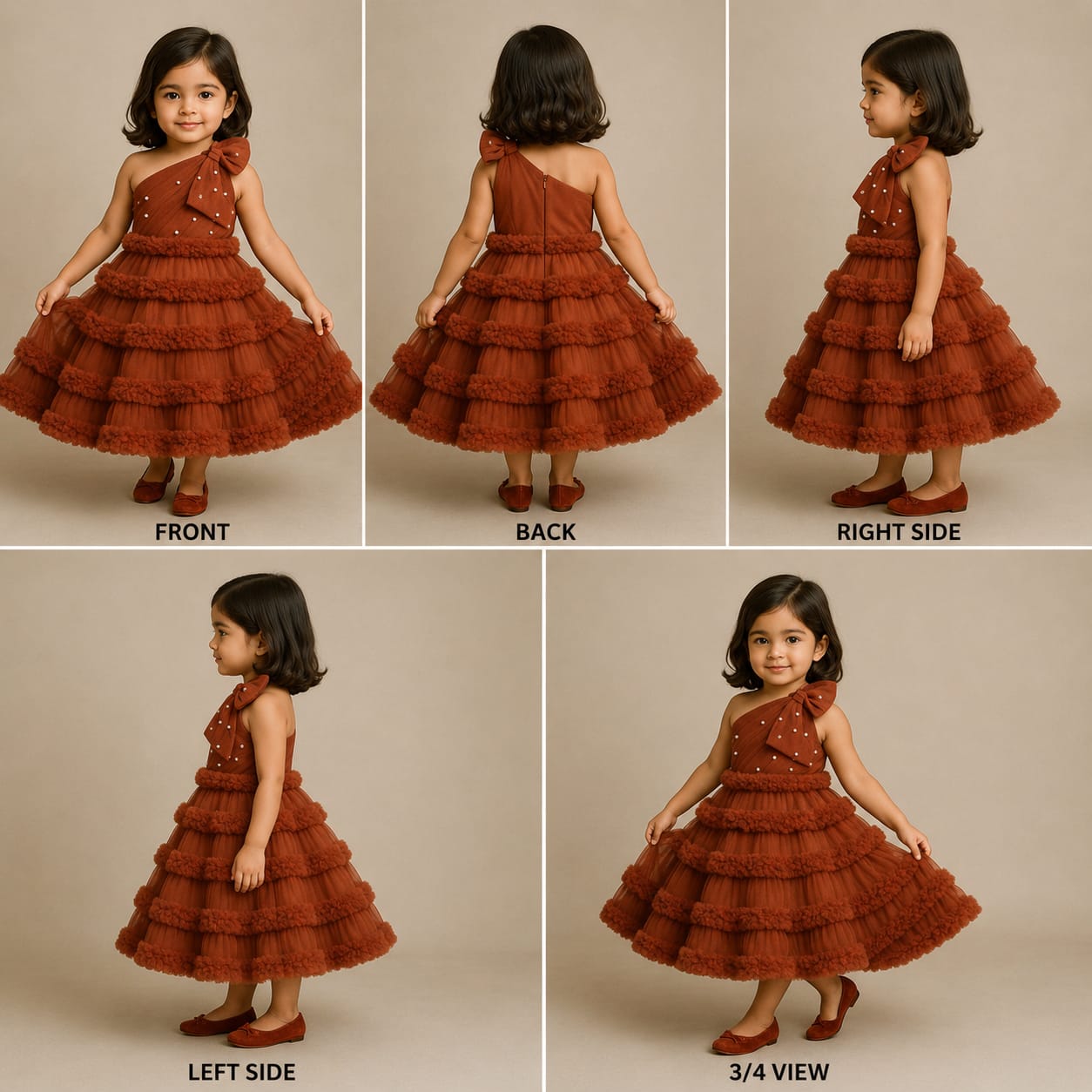 Pre Order: Gorgeous Oversize Bowie Ruffled Gown