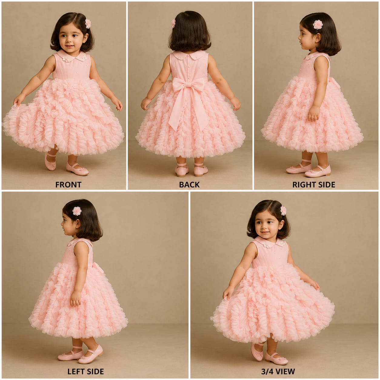 Pre Order: Butterfly Embellished Ruffle Gown