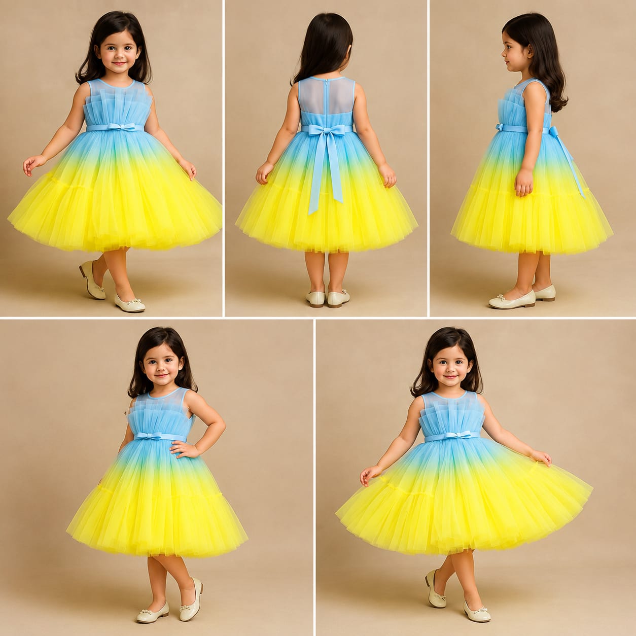 Pre Order: Dual-Tone Charming Net Dress