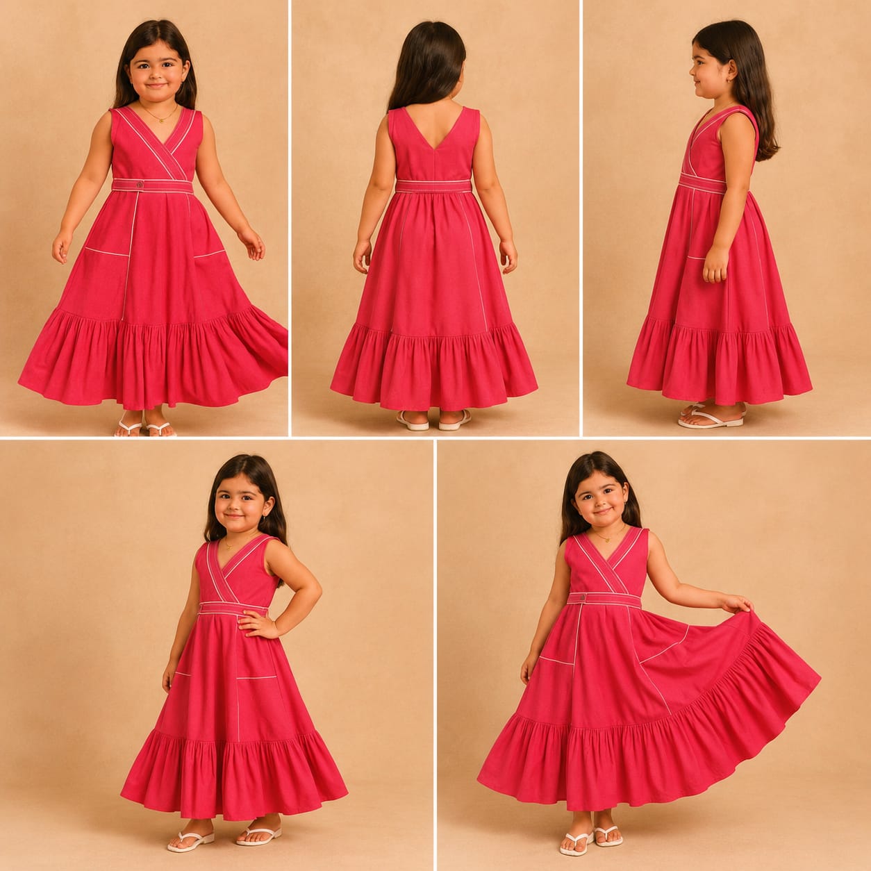 Pre Order: Hot Pink Tiered Dress
