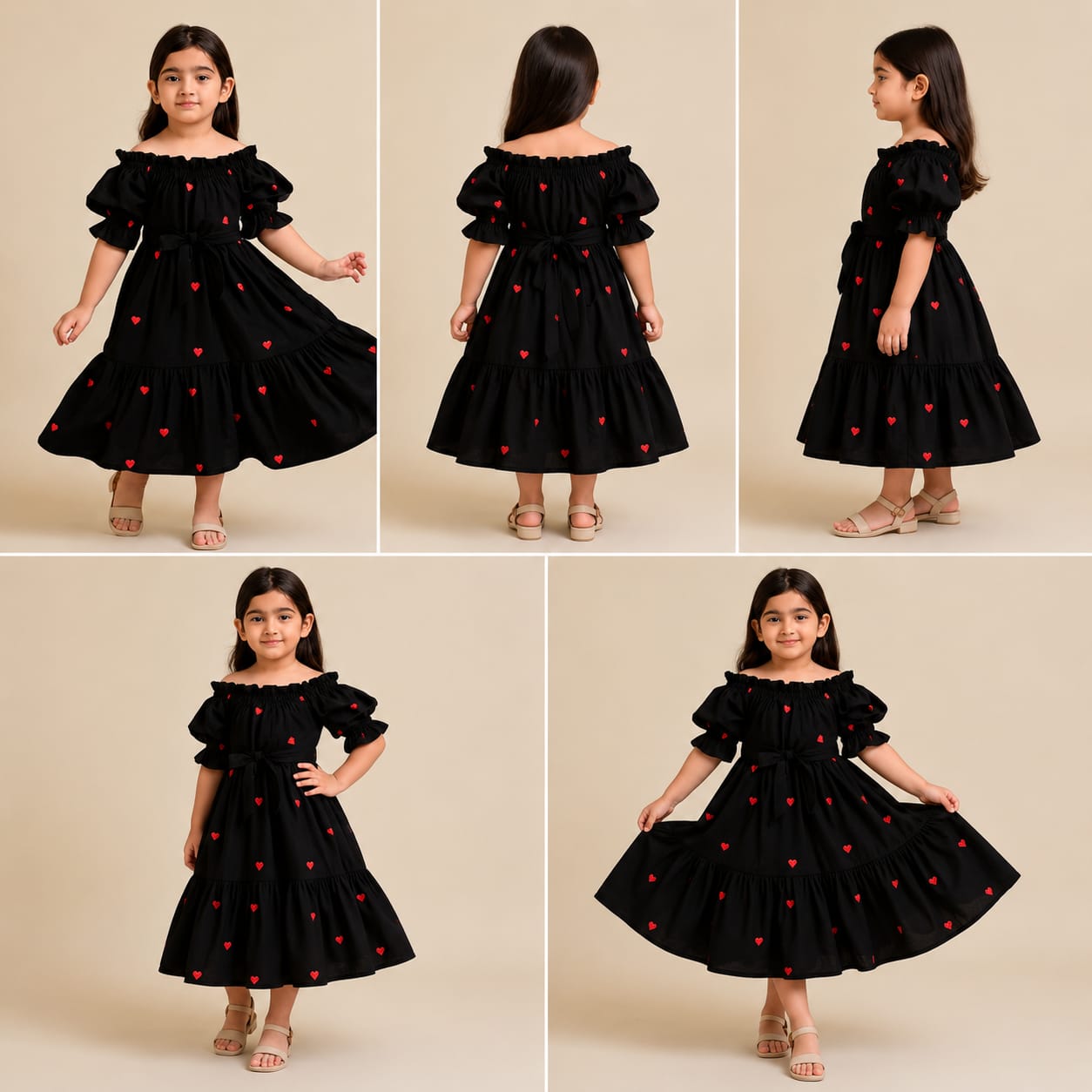 Pre Order: Black Tiered Cotton Dress
