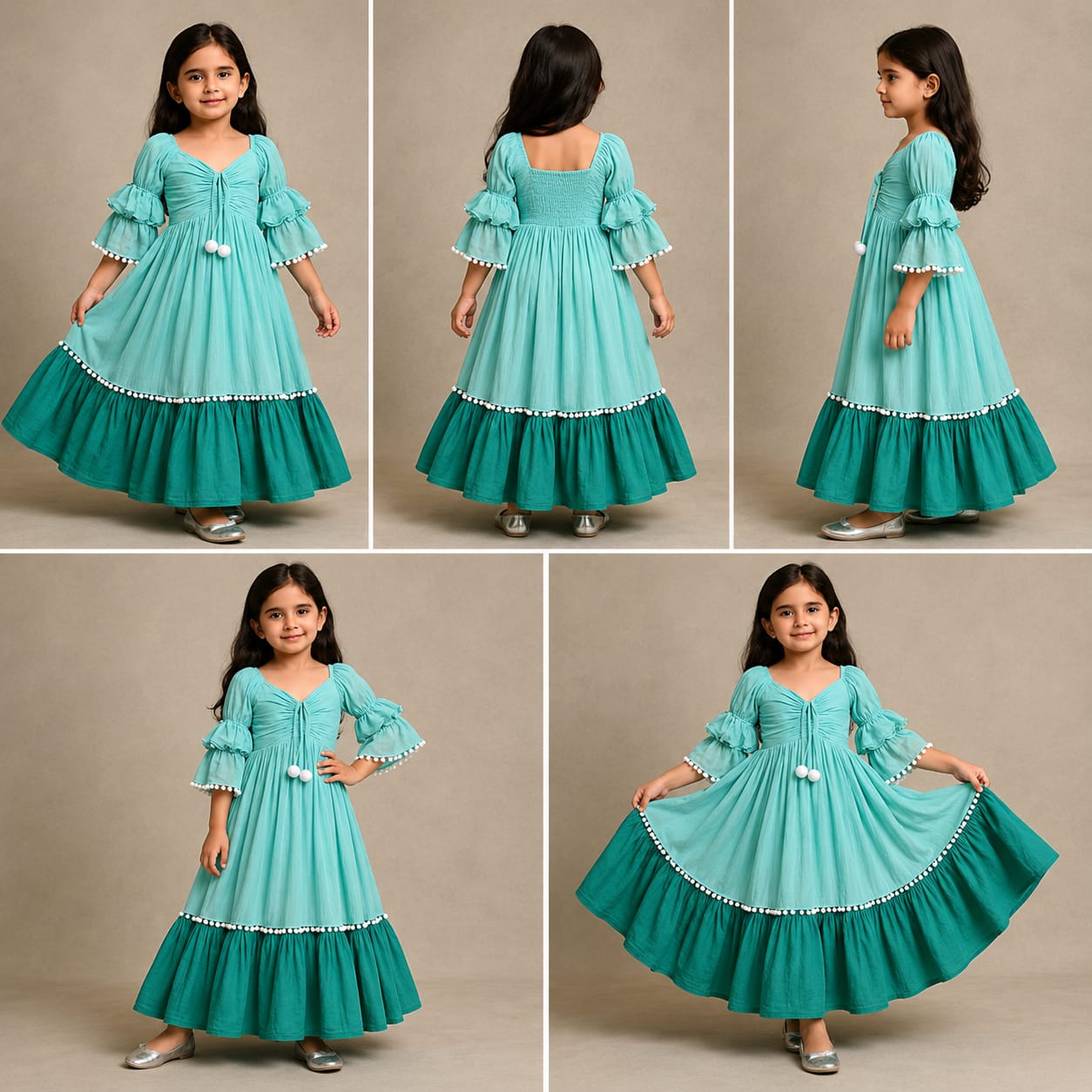 Pre Order: Blue Dress Lace Detailing