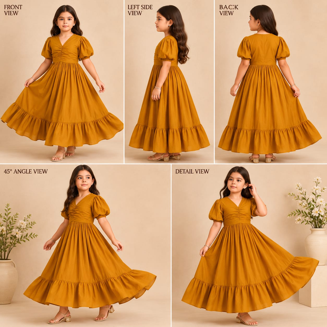 Pre Order: Mustard Cotton Dress