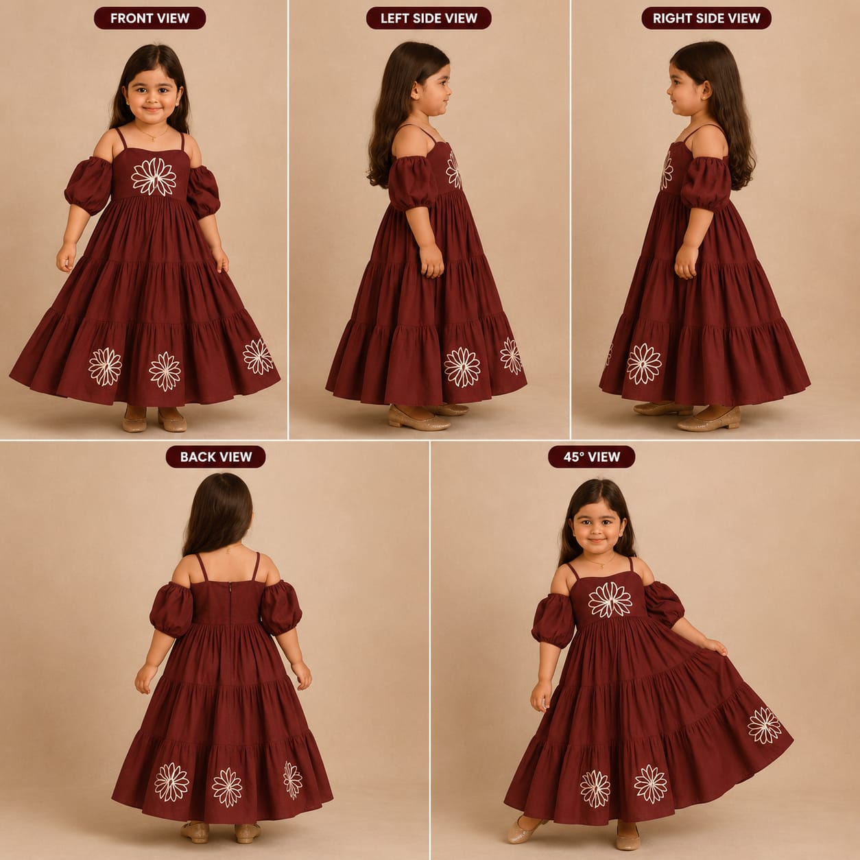 Pre Order: Brown Cotton Dress
