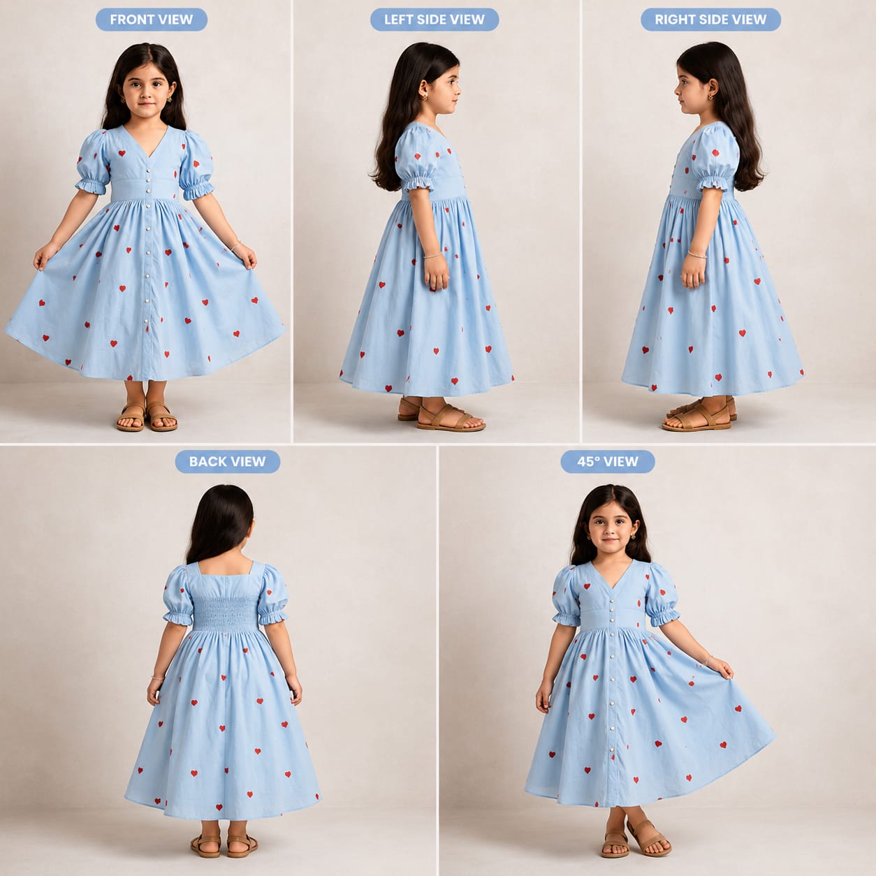 Pre Order:Blue Cotton Dress