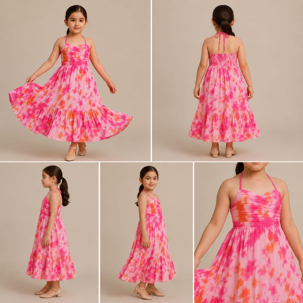 Pre Order: Multi Cotton Tiered Dress
