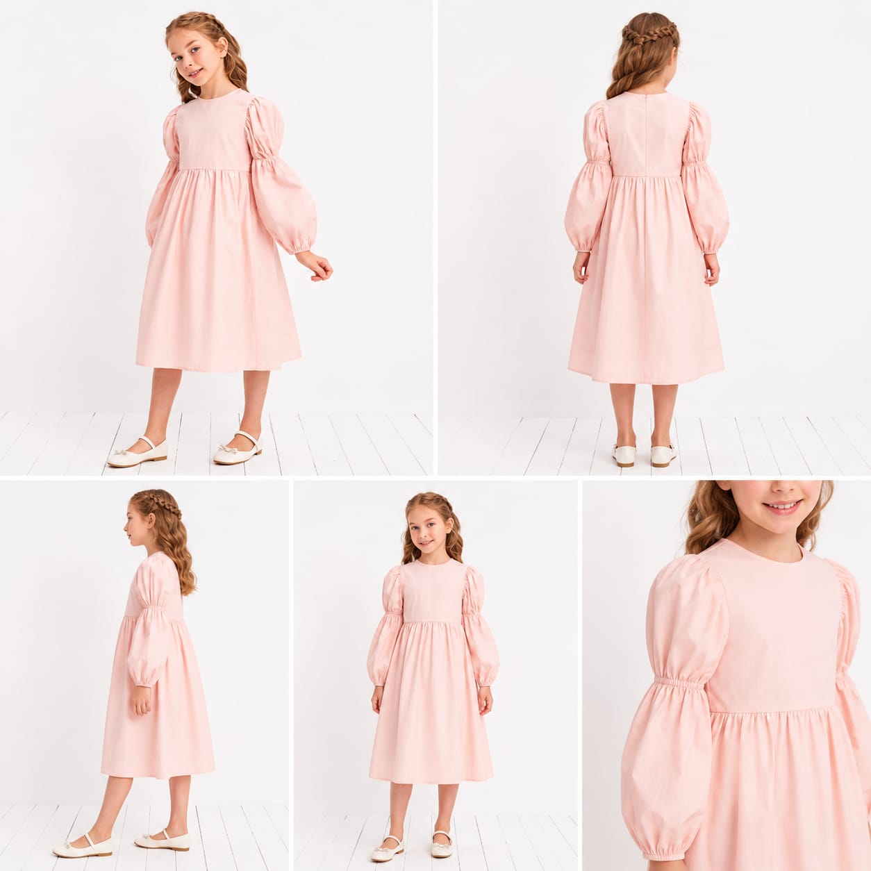 Pre Order: Gracious Full Sleeves Colours Cotton Dress