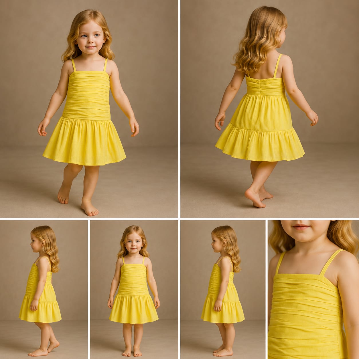 Pre Order: Mia Spaghetti Strap Pleated Yellow Dress