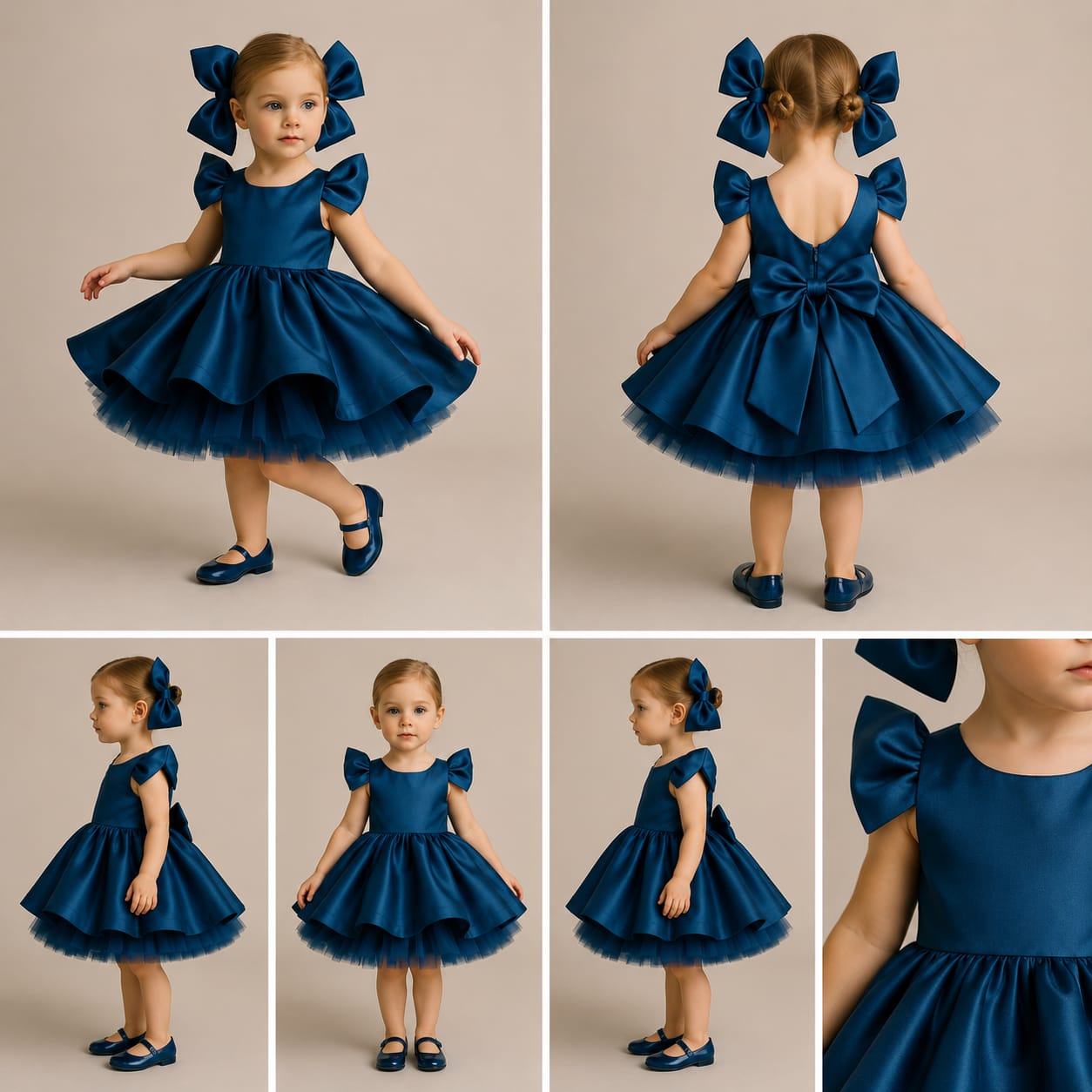 Pre Order: Bows Enhanced Gorgeous Blue Dress