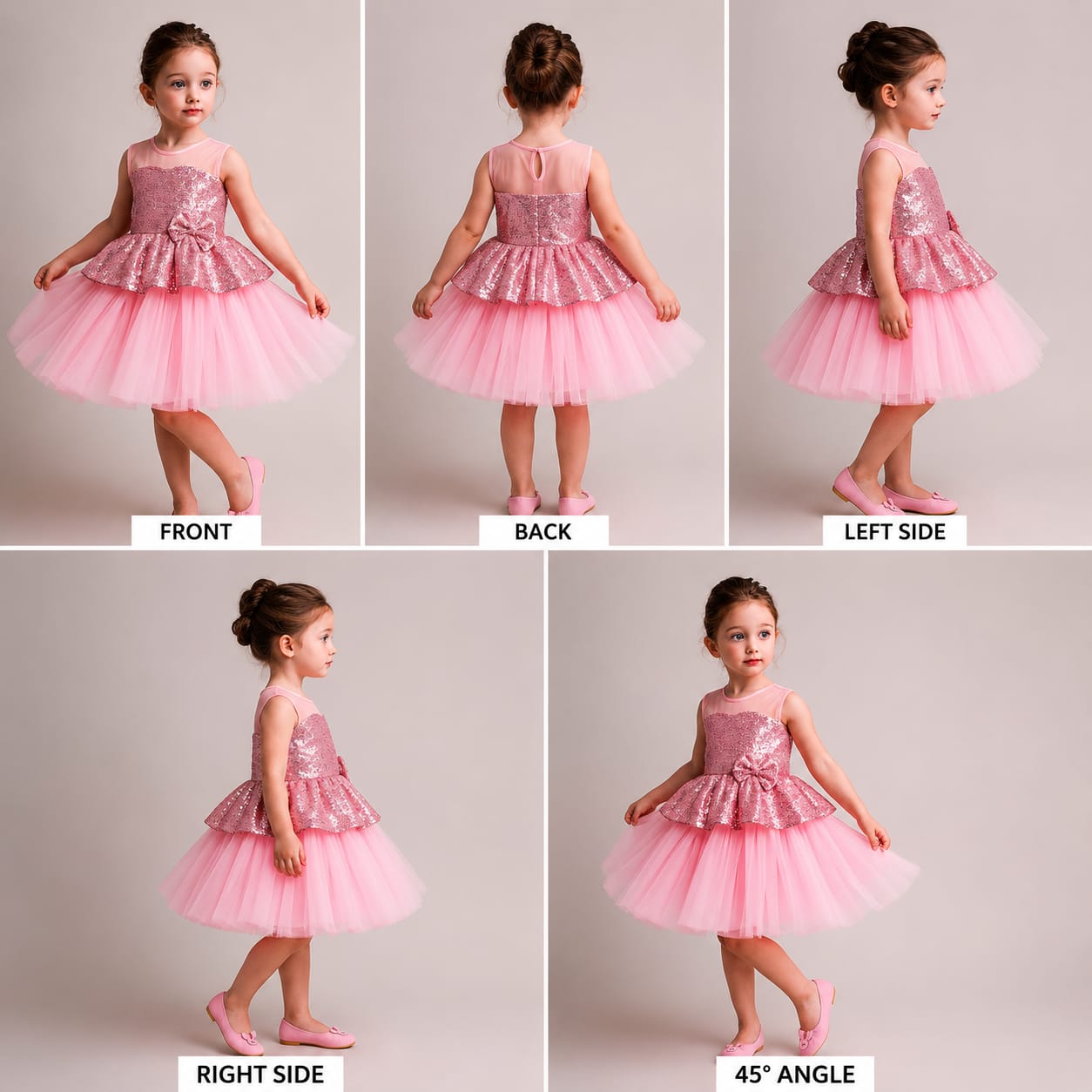 Pre Order: Pink Sequin Party Wear Dress