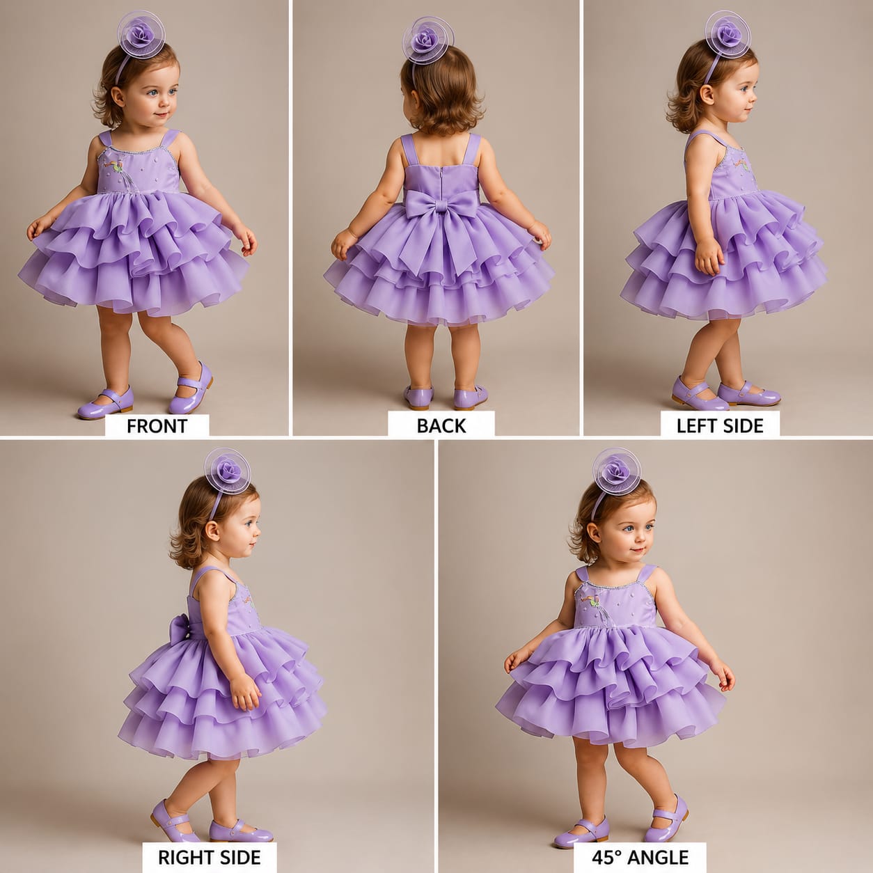 Pre Order: Adorable Yoke Embroidered Layered Dress