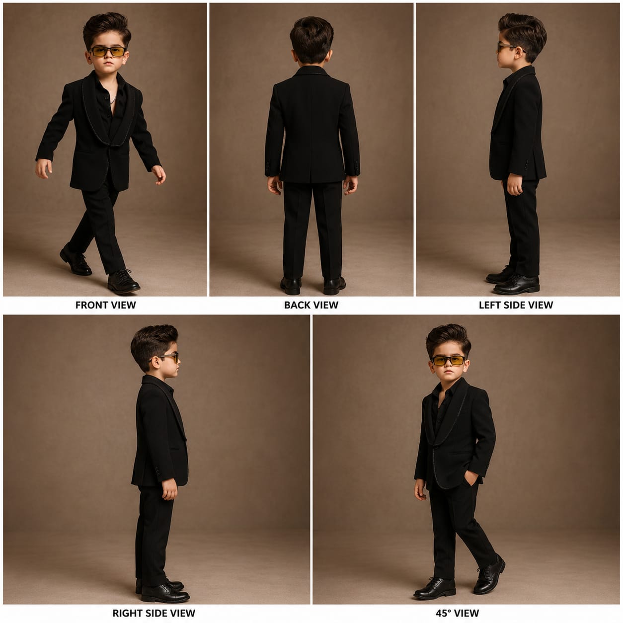 Pre Order: Black Bead Work Blazer Set