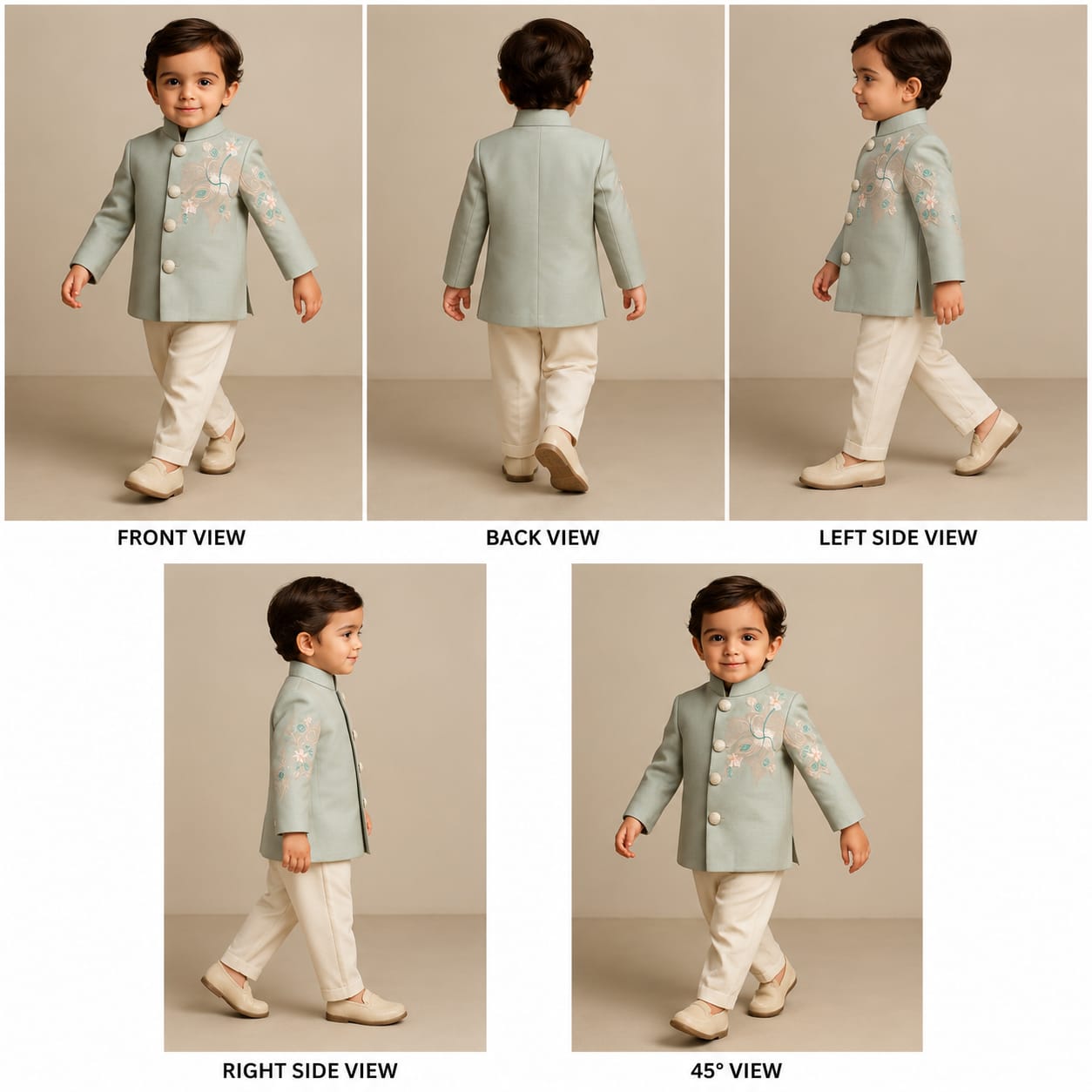 Pre Order: Beautiful Embroidered Sherwani With Cream White Pyjama