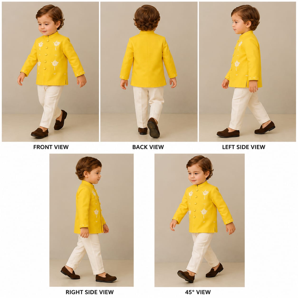 Pre Order: Yellow Ganpati Embroidered Sherwani