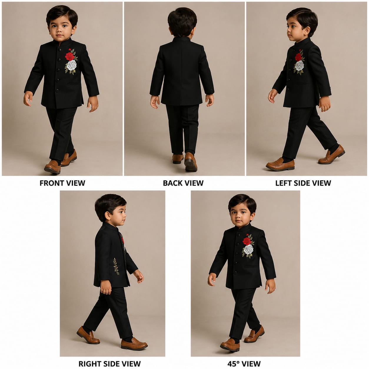 Pre Order: Black Sherwani With Embroidery And Pant