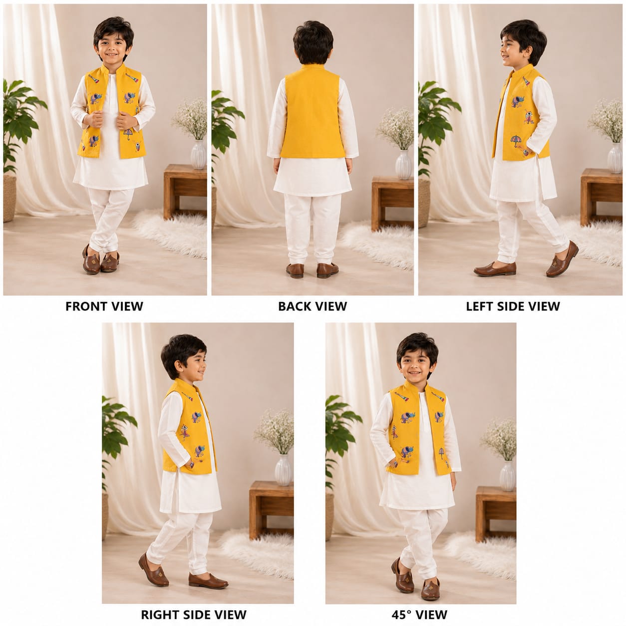 Pre Order: Mustard Meadow Kurta Jacket Set