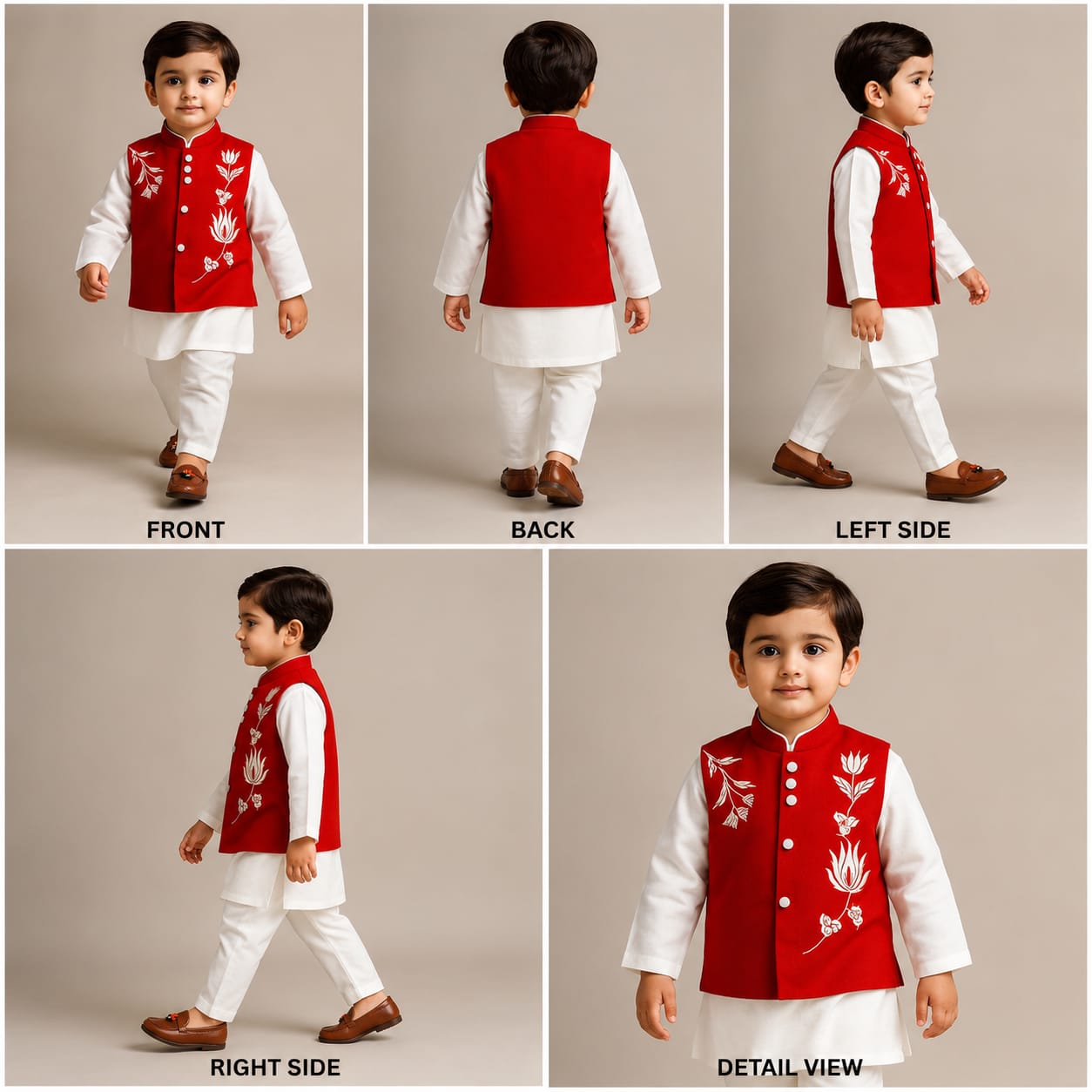 Pre Order: Plain Kurta And Jacket With Pyjama