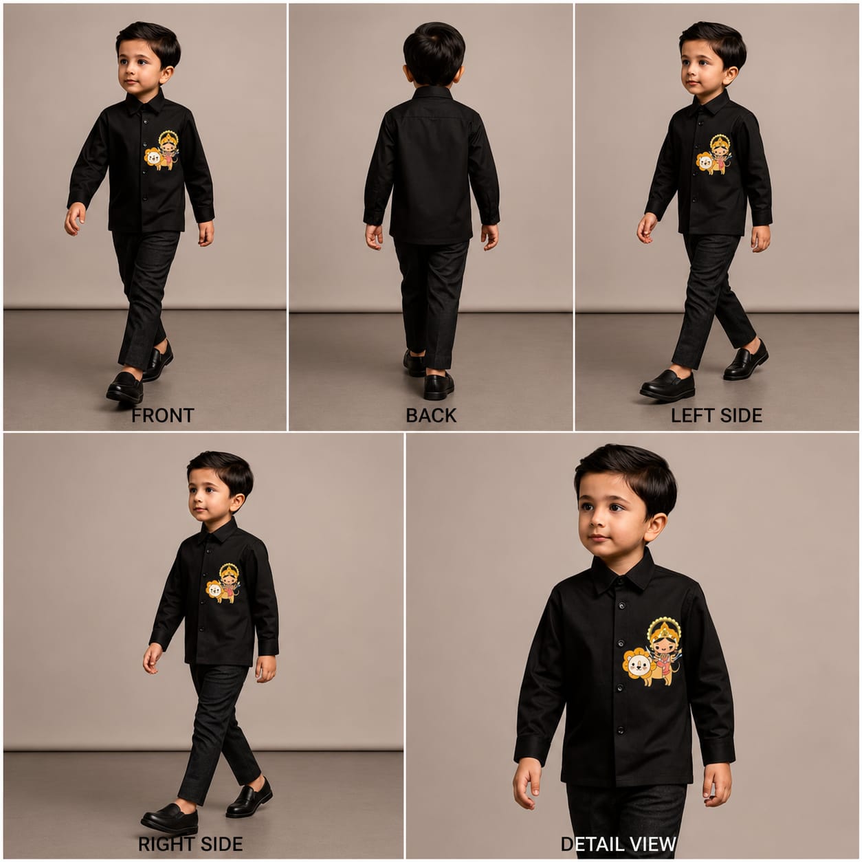 Pre Order: Goddess Durga Black shirt And Style Pant