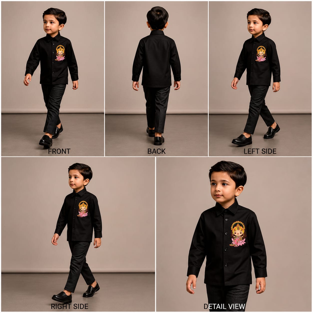 Pre Order: Goddess Lakshmi Black shirt And Style Pant