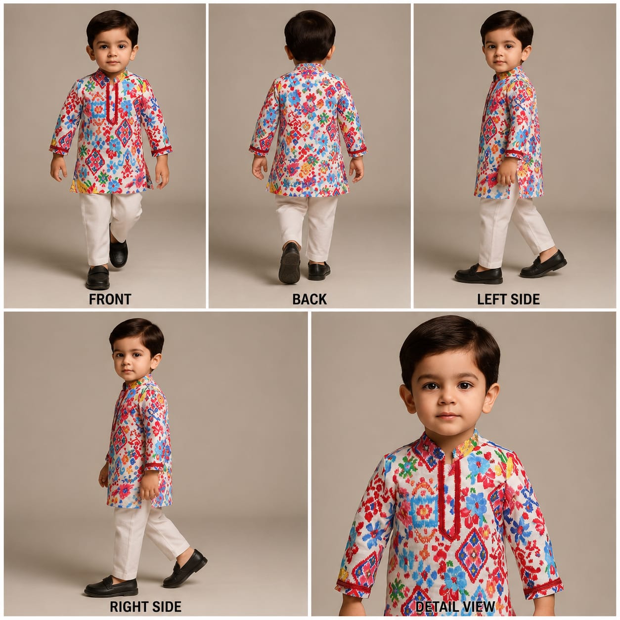 Pre Order: Printed Multicolour Kurta And Pyjama