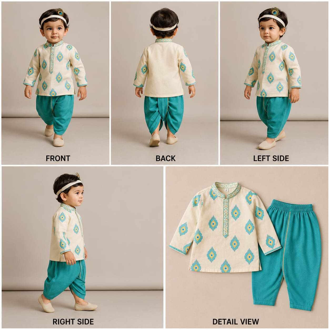 Pre Order: Pankh Printed Dhoti Set