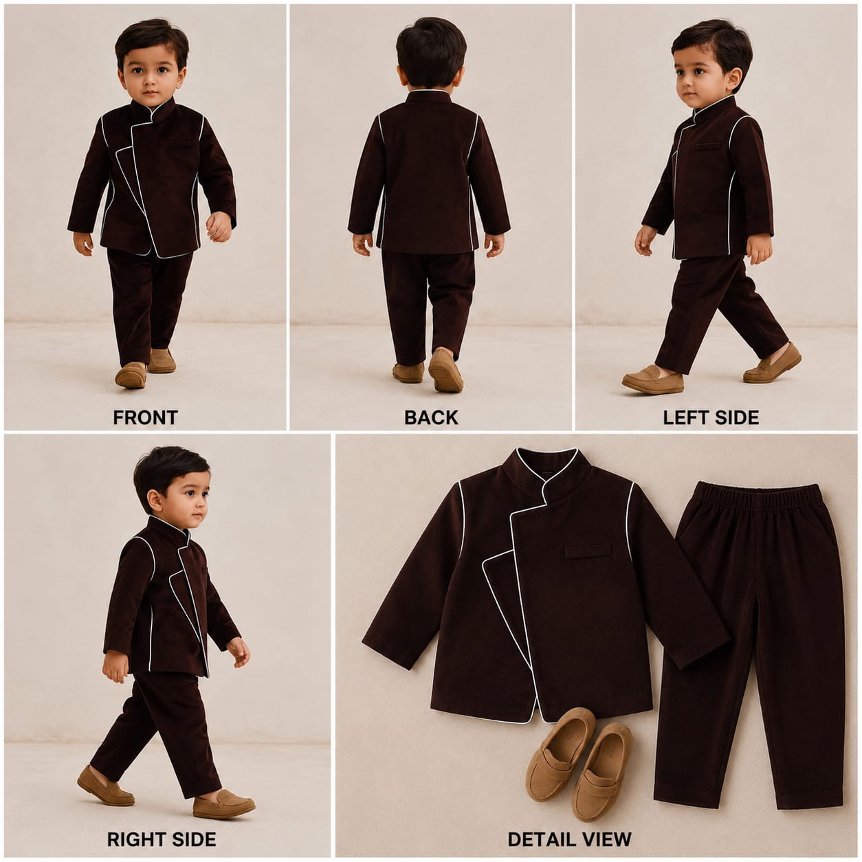 Pre Order: Brown Velvet Stylish Blazer