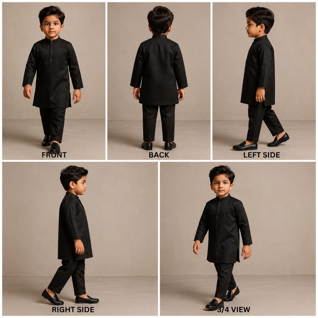 Pre Order: Black Embellished Kurta And Pant