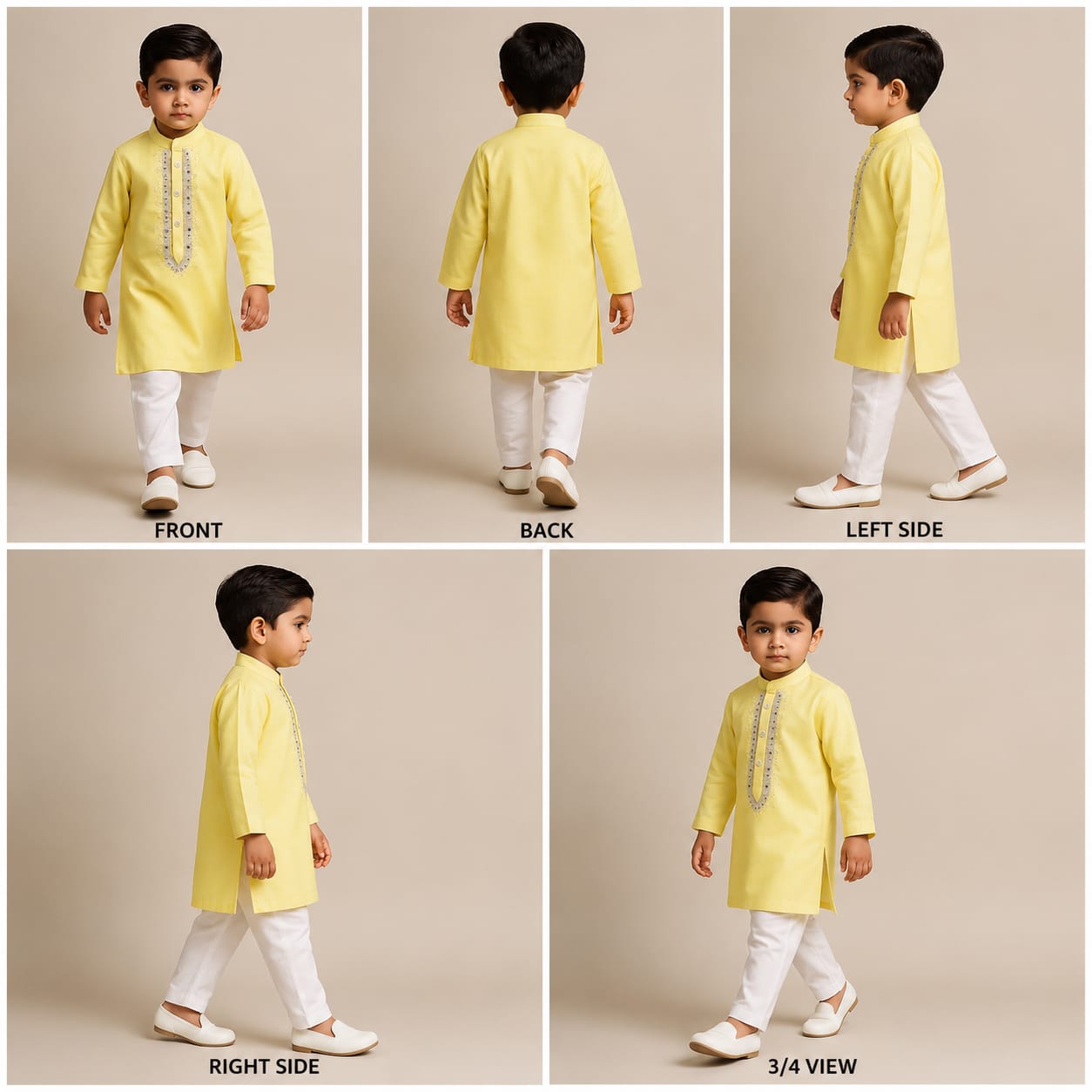 Pre Order: Mirror And Pearl Embroidered Kurta With Pyjama