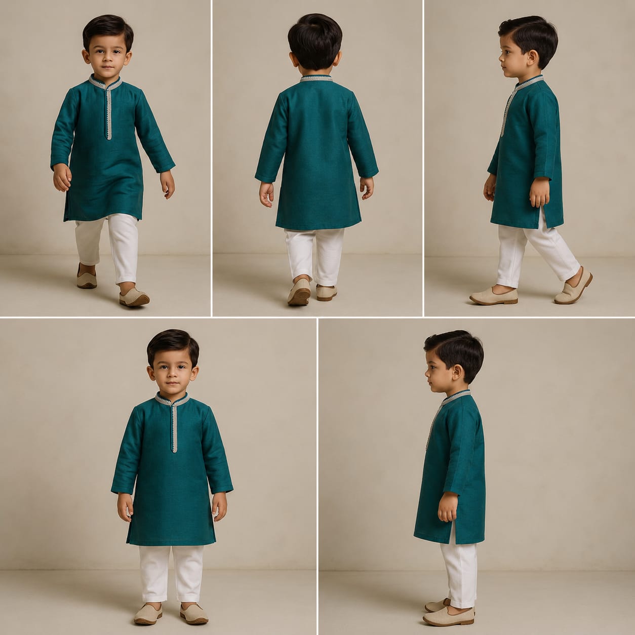 Pre Order: Sequins Embellished Lace Work Teal Blue Ethnic Kurta And Pyjama