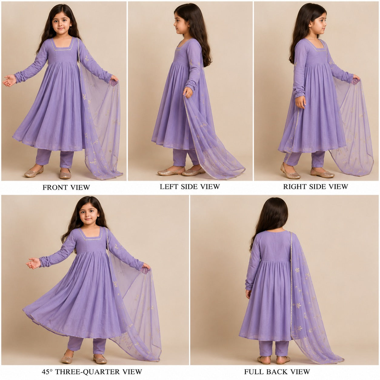 Pre Order: Dusty Purple Anarkali Suit Set