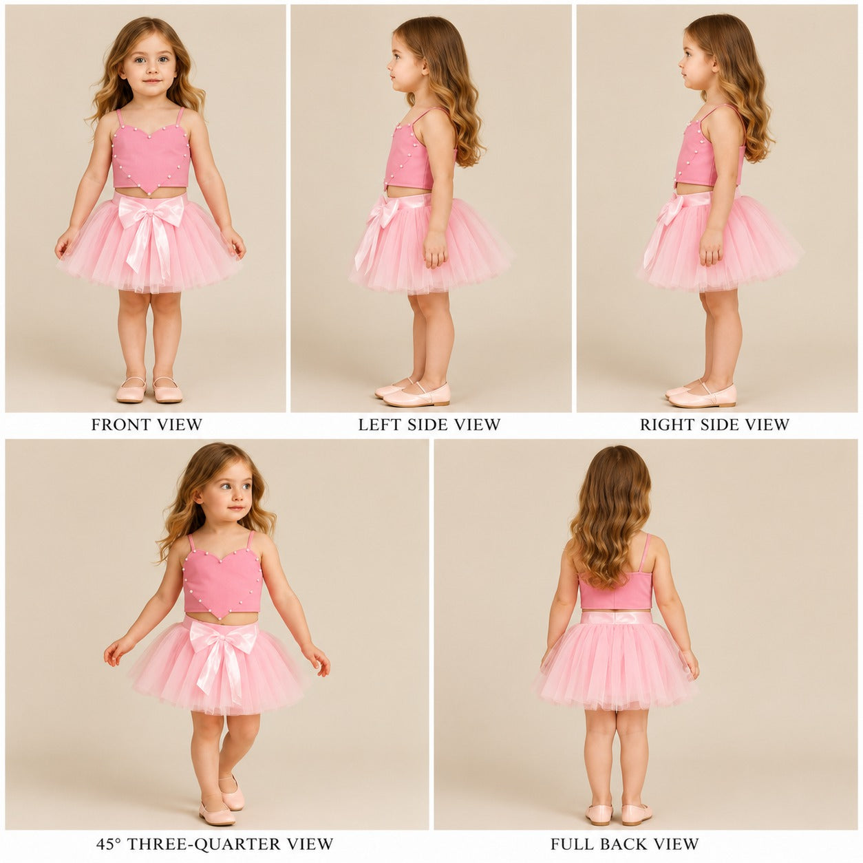 Pre Order: Heart pearl top and skirt