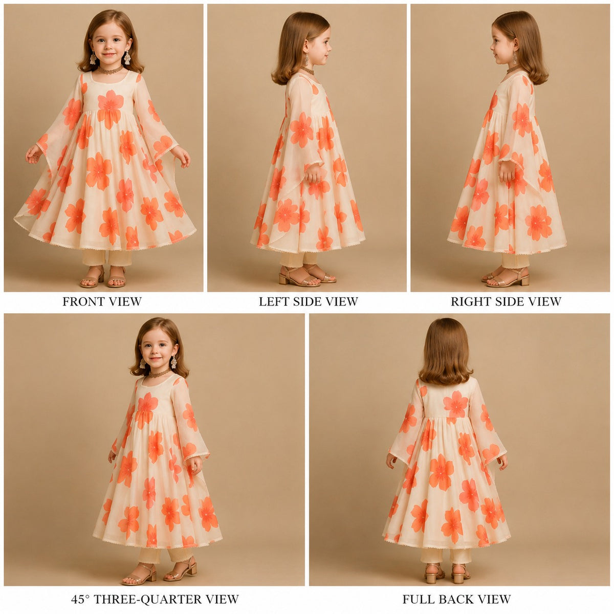 Pre Order: Floral Anarkali with Floral Duppatta