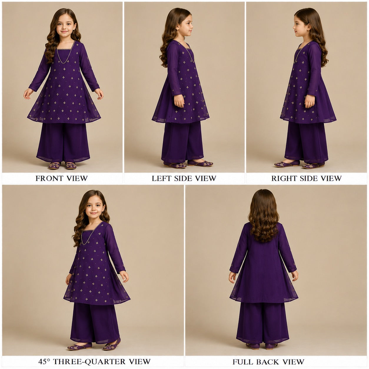 Pre Order: Purple Kurti And Palazzo