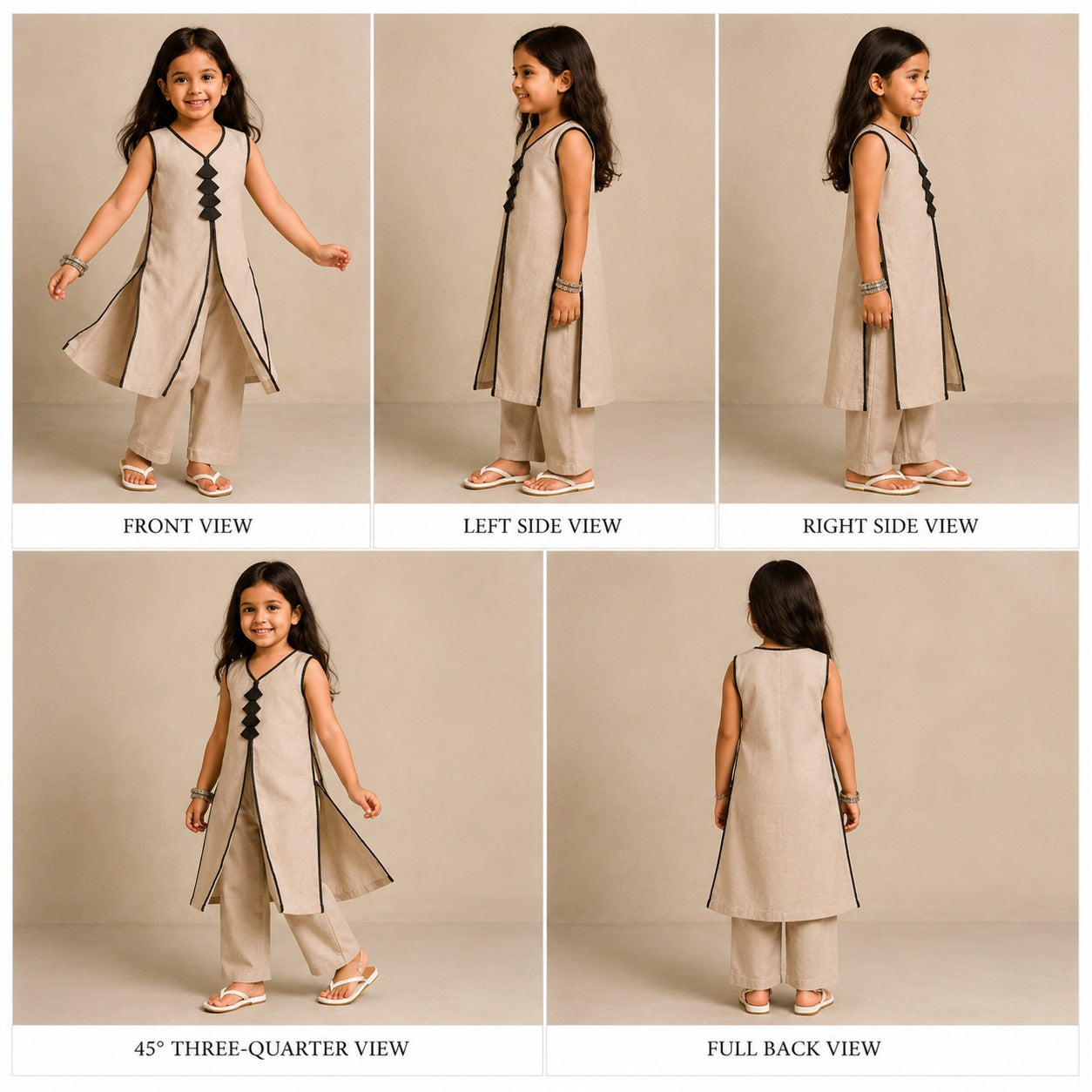 Pre Order:Beige Kurta Set
