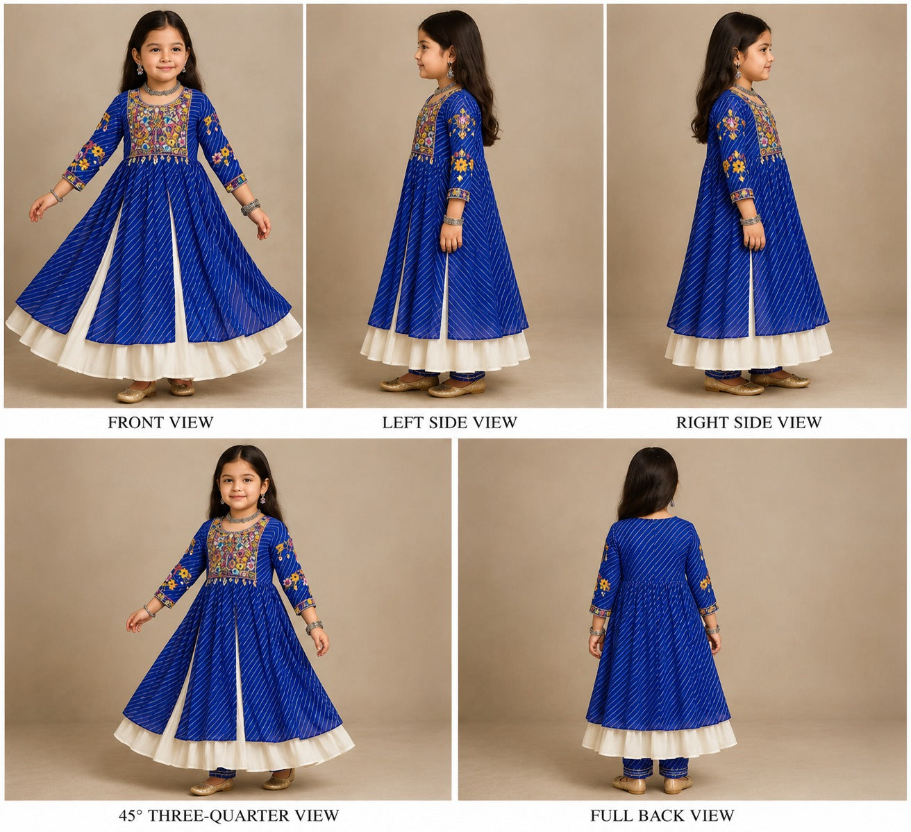 Pre Order: Blue and White Embroidered Set