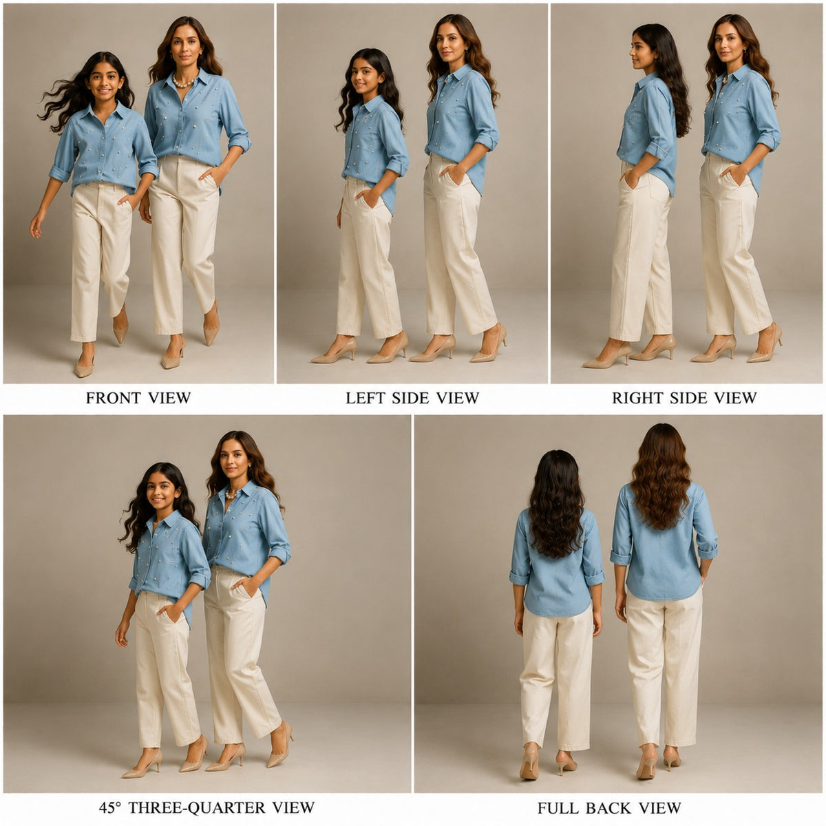 Pre Order: Blue Denim Pearl Shirt