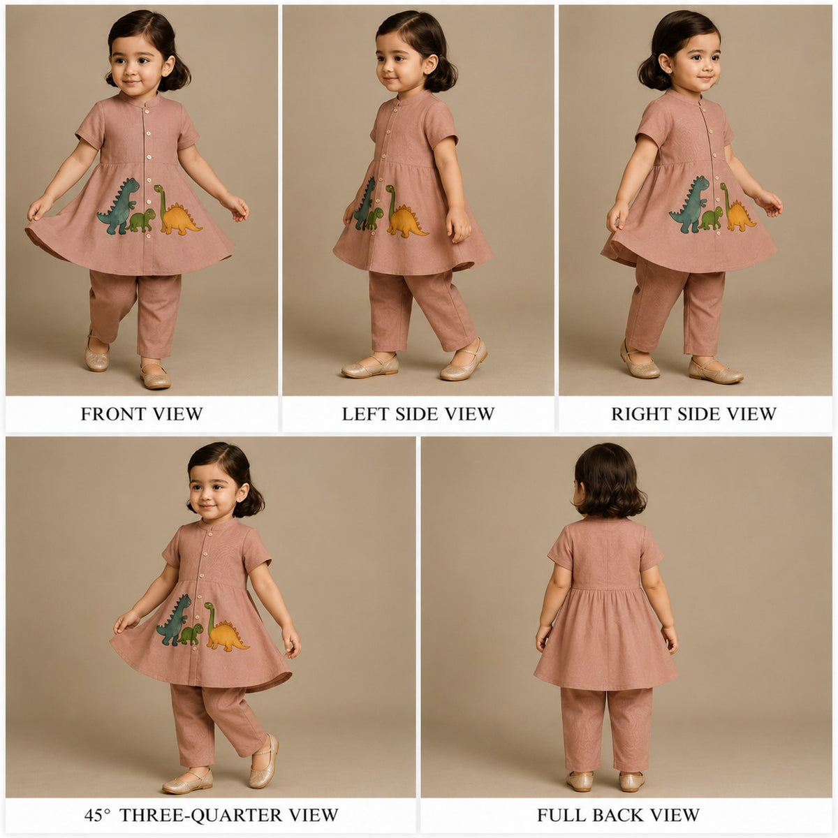Pre Order: Dinosaur Hand Painted Top And pant