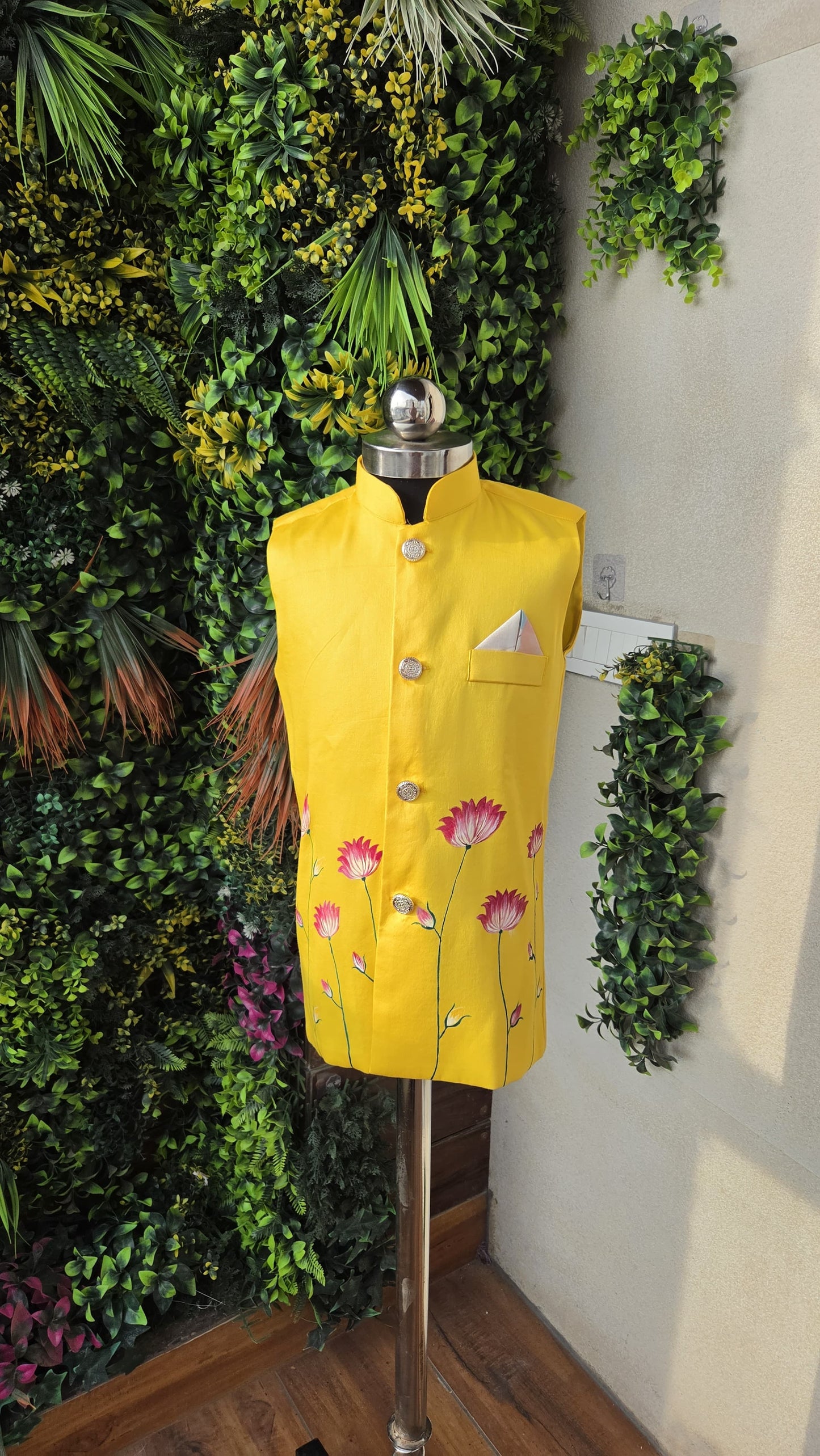 Pre Order: Timeless Floral Ethnic Wear Kurta Set With Jacket