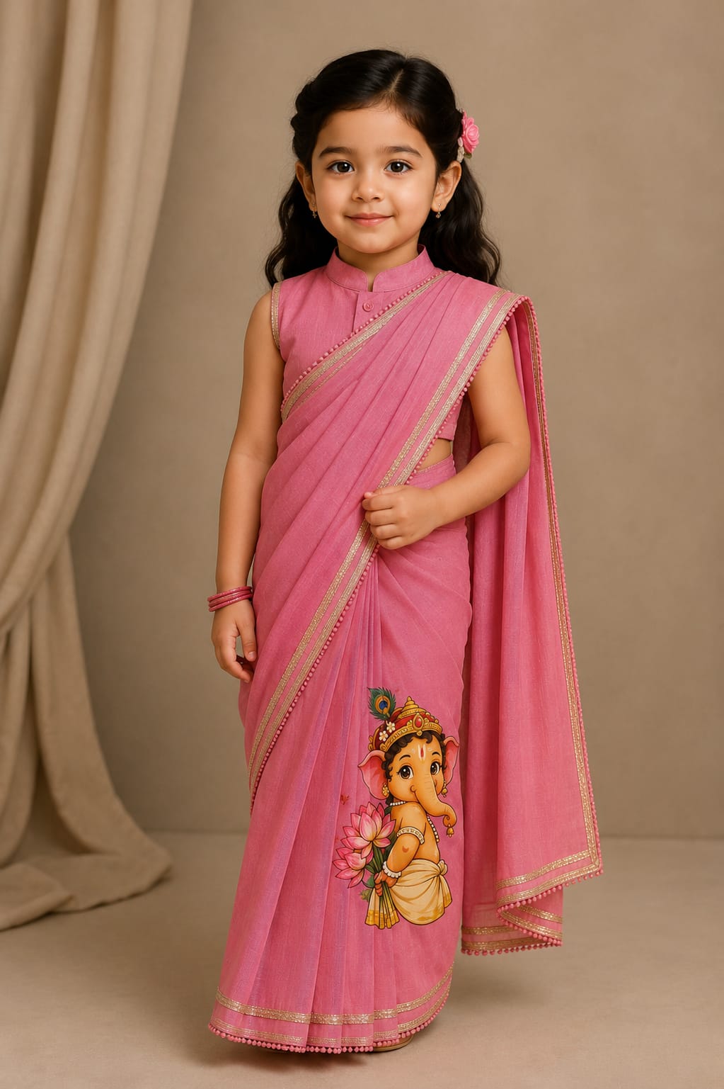 Pre Order : Gulabi Gajanan Saree