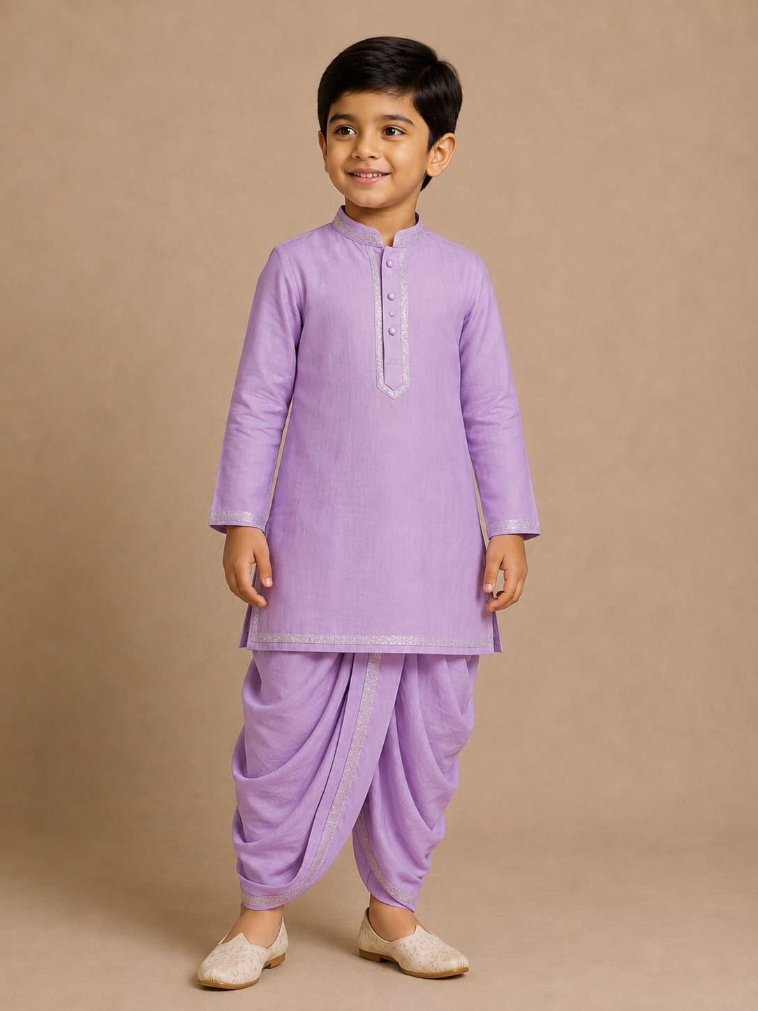 Pre Order: Gulshan-e-Lavender Kurta Set