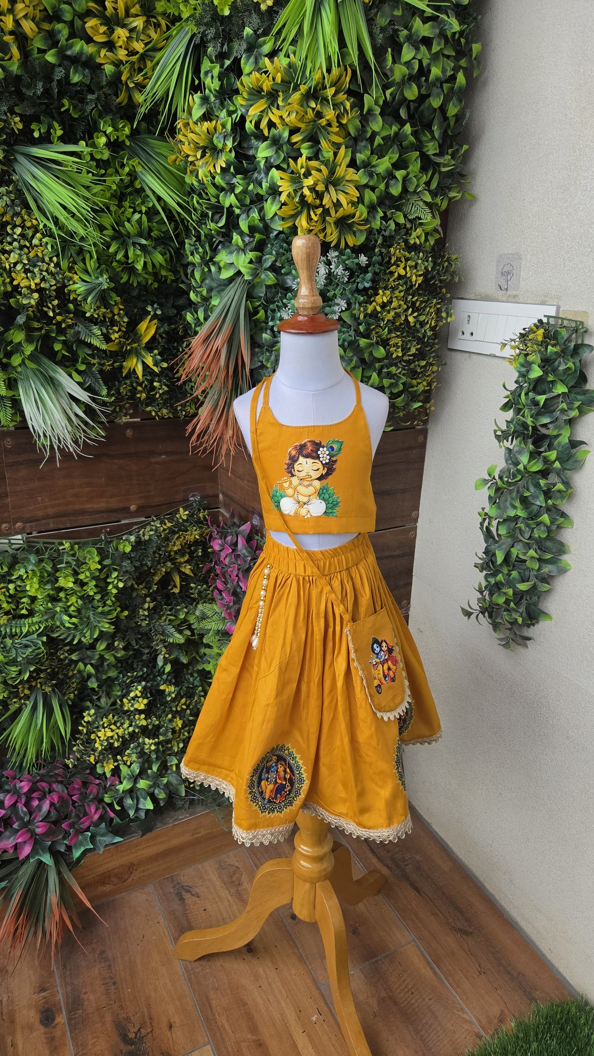 Pre Order : Radha Madhav Kesari Lehenga