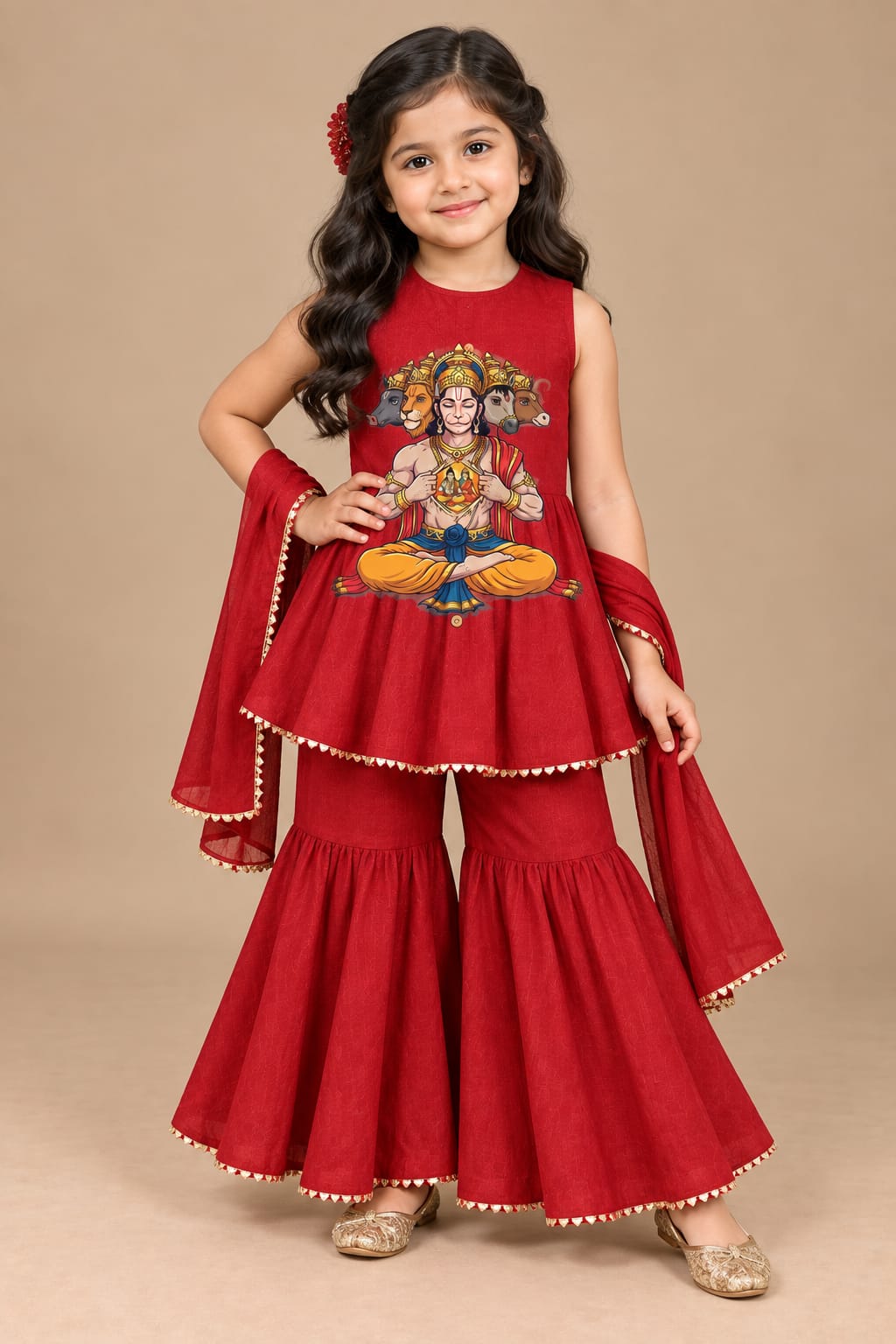 Pre Order: Panchmukhi Shakti Sharara Set