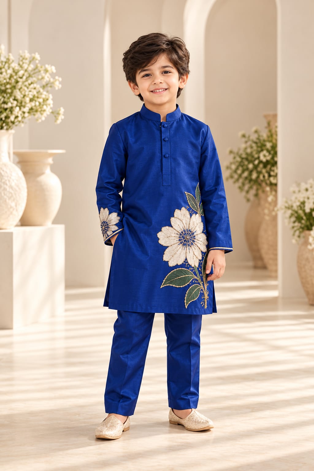 Pre Order: Sapphire Bloom Kurta Set