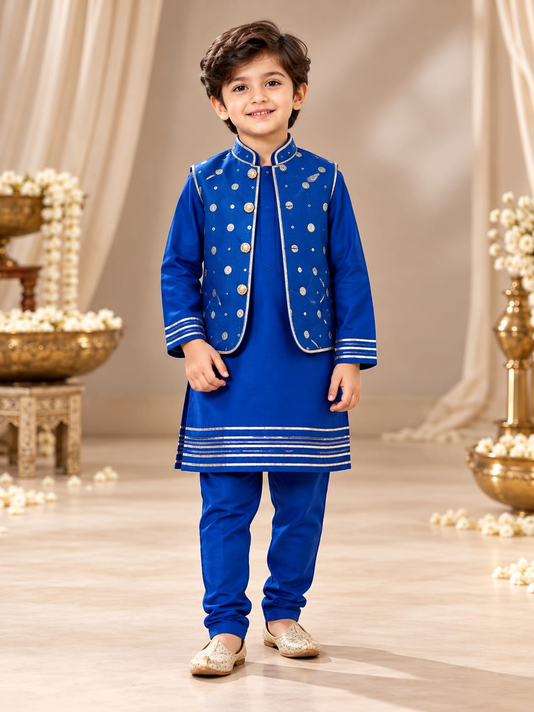Pre Order: The Blue Maharaja Kurta Set