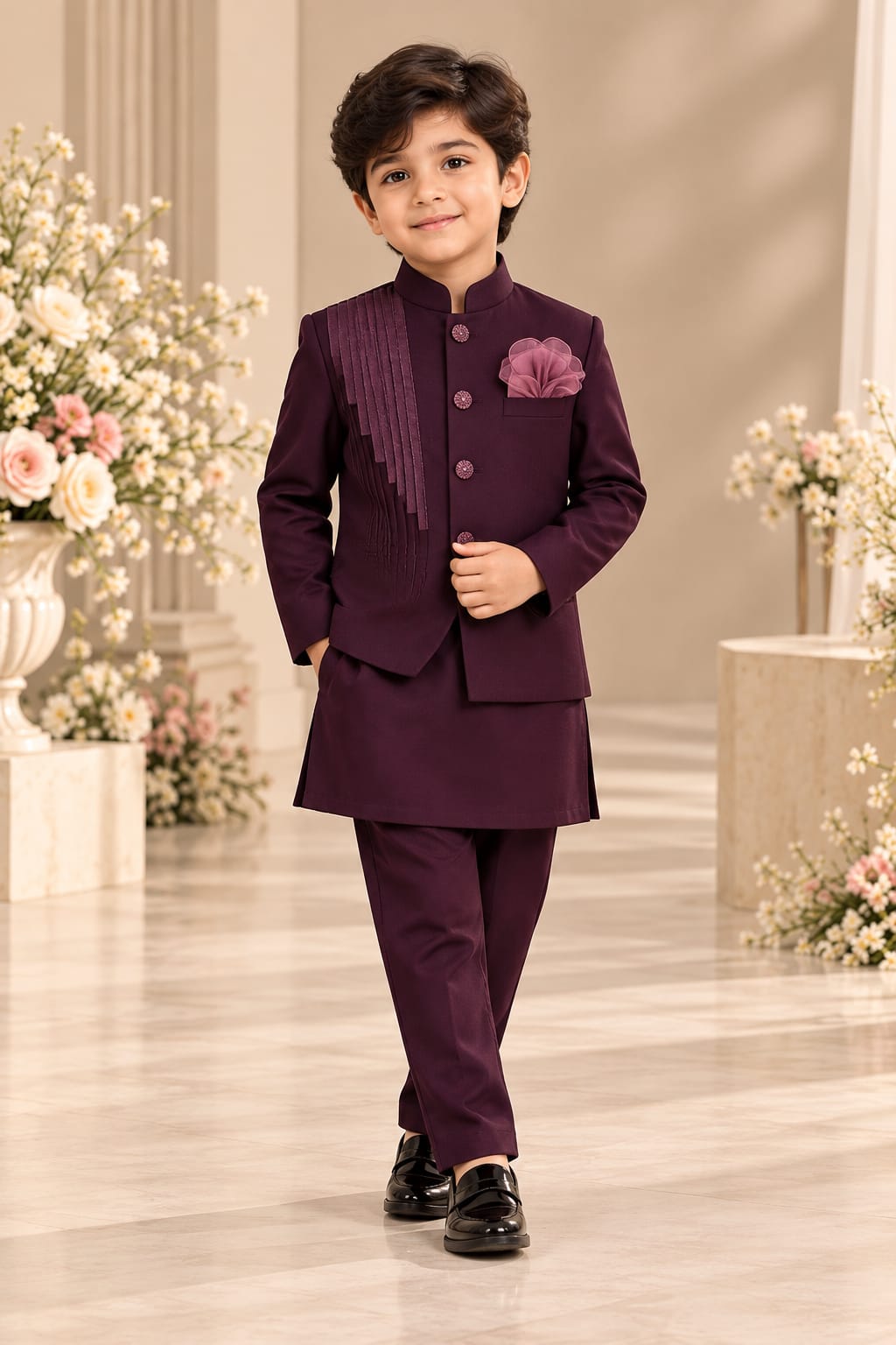 Pre Order: Burgundy Royale Kurta Set