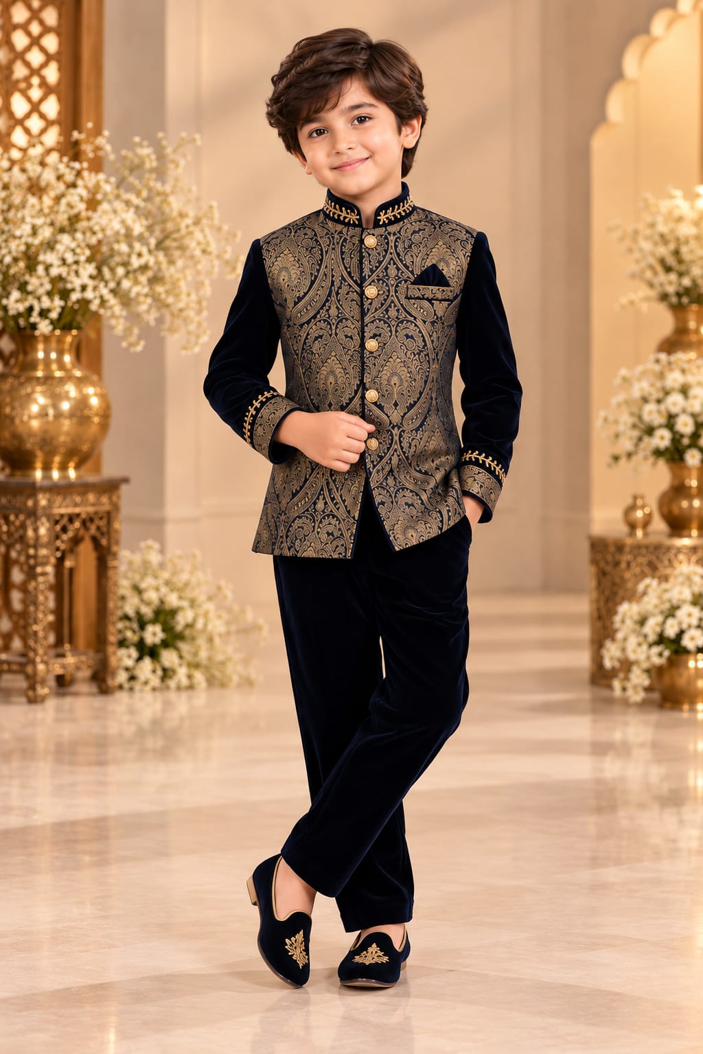 Pre Order: Midnight Gold Royale Sherwani