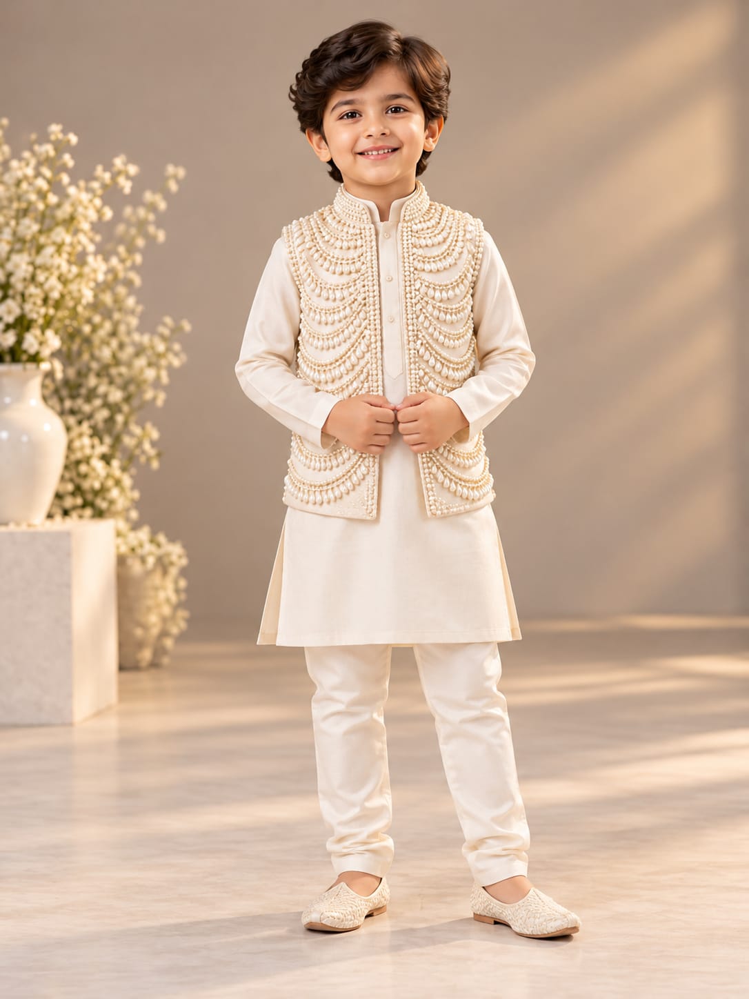 Pre Order: Pearl Maharaja Kurta Set