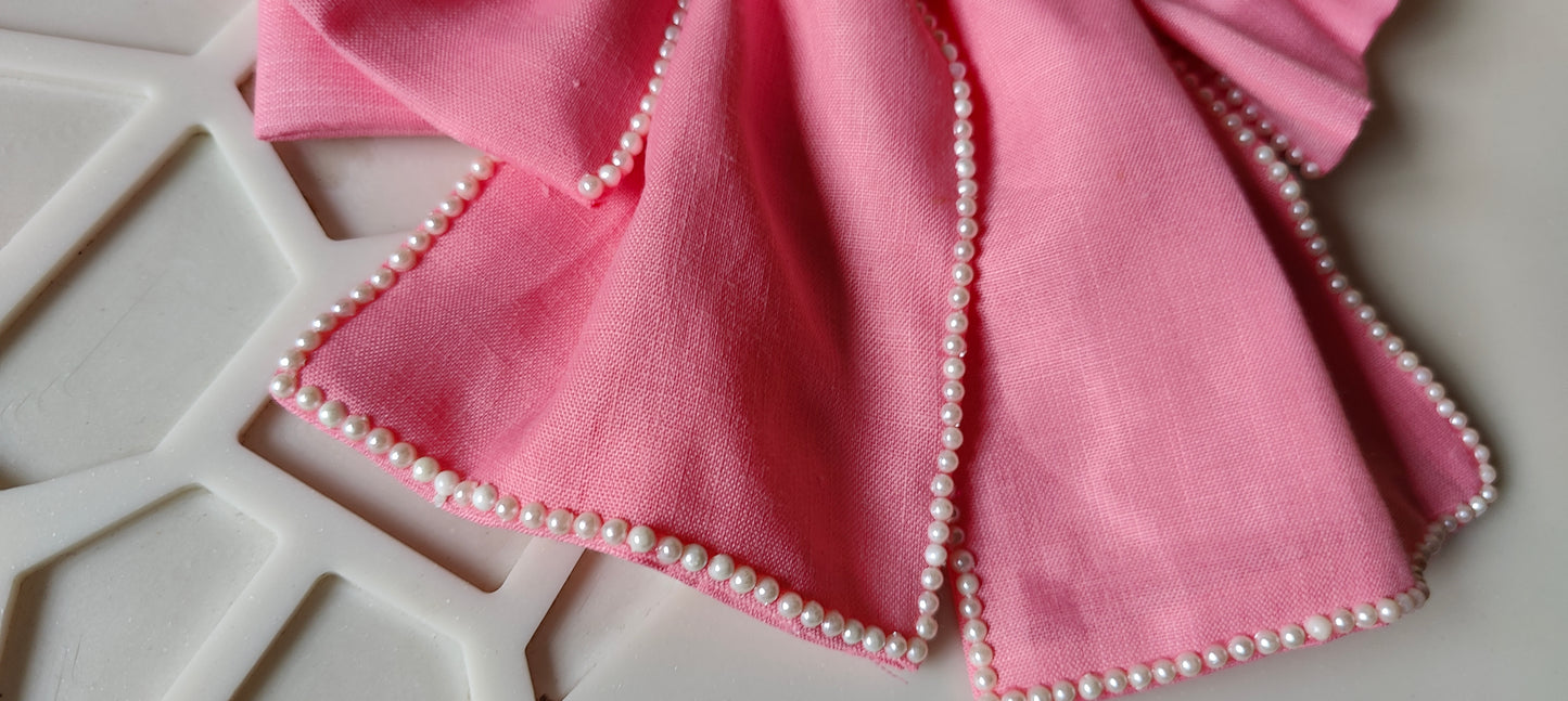 Pink Bow Pearl Bag